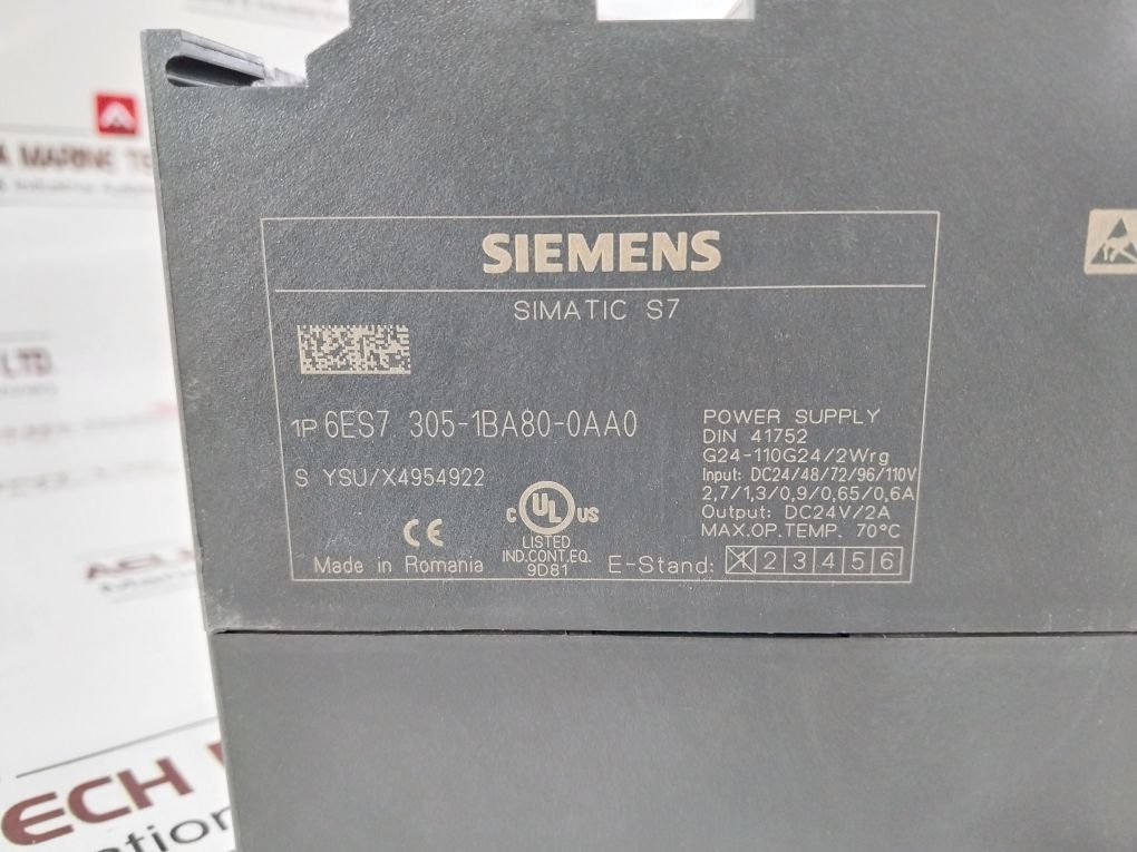 Siemens 6Es7 305-1Ba80-0Aa0 Power Supply