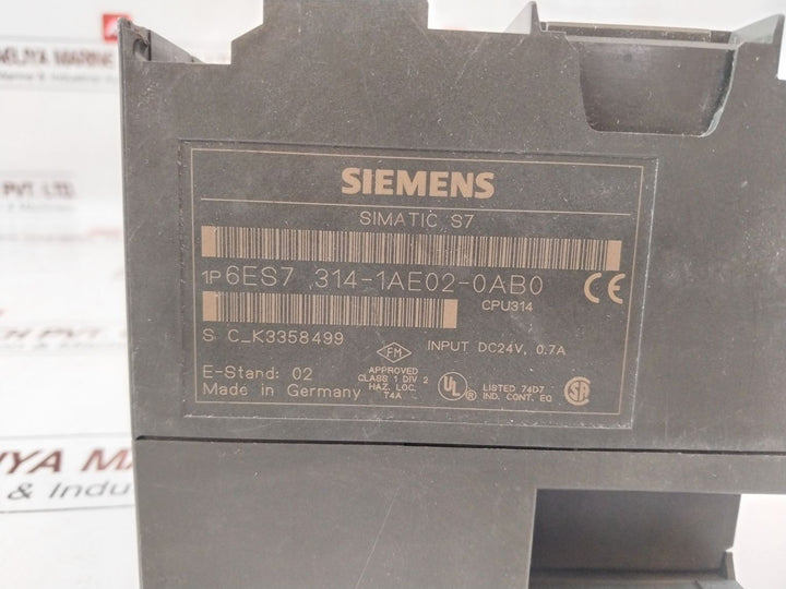 Siemens 6Es7 314-1Ae02-0Ab0 Cpu Module