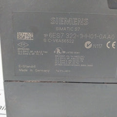 Siemens 6Es7 322-1Hh01-0Aa0 Simatic S7 Output Module E-stand: 6