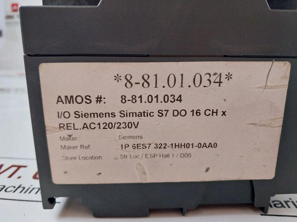 Siemens 6Es7 322-1Hh01-0Aa0 Simatic S7 Output Module E-stand: 6