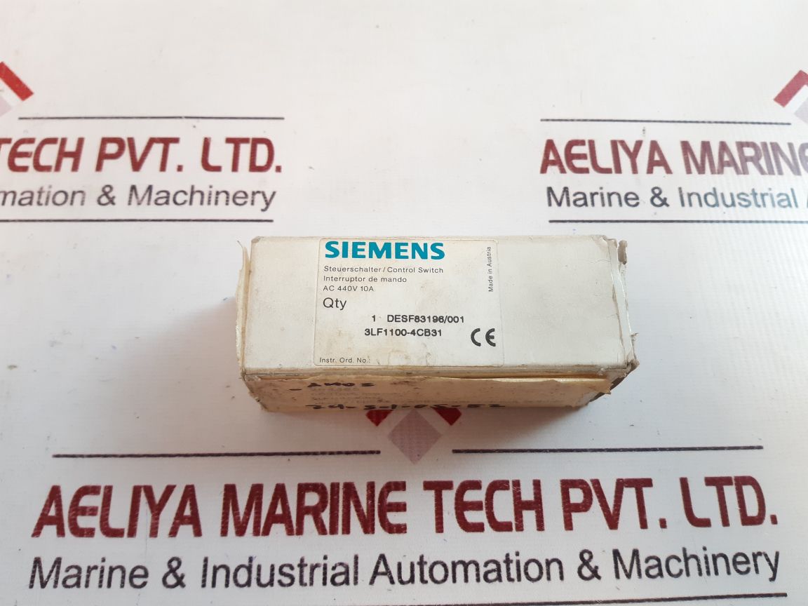 Siemens 3 Lf 110 Control Switch 3Lf110-4Cb31
