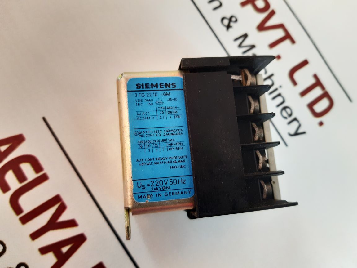 Siemens 3 Tg 22 10 -0M Control Relay