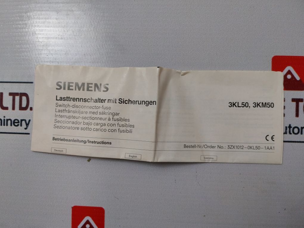 Siemens 3Km5030-1Ab01 Switch-disconnector-fuse 690V