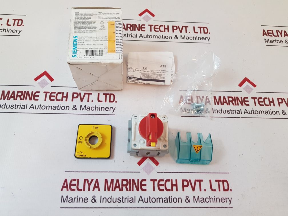 Siemens 3Ld2122-0Tk13 Emergency Stop Switch 3-pole 25A 600Vac