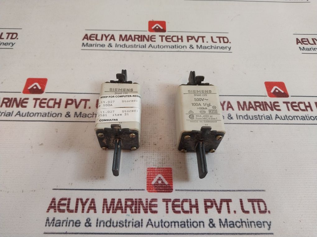 Siemens 3Na1 221 Nh Fuse Link 100A