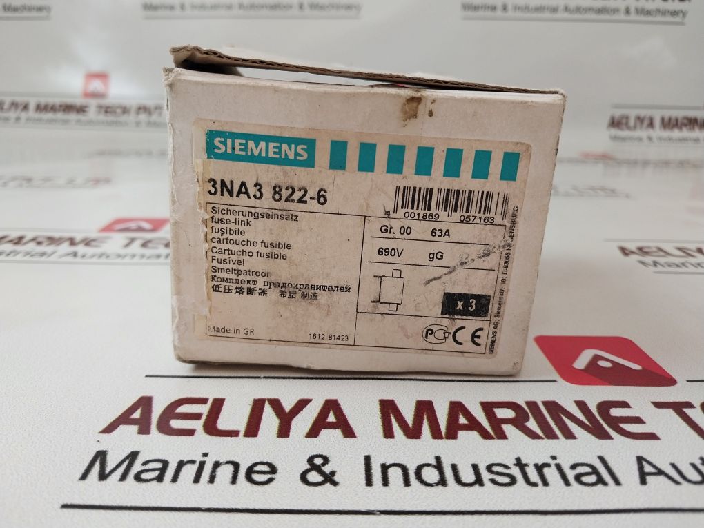 Siemens 3Na3 822-6 Fuse-link