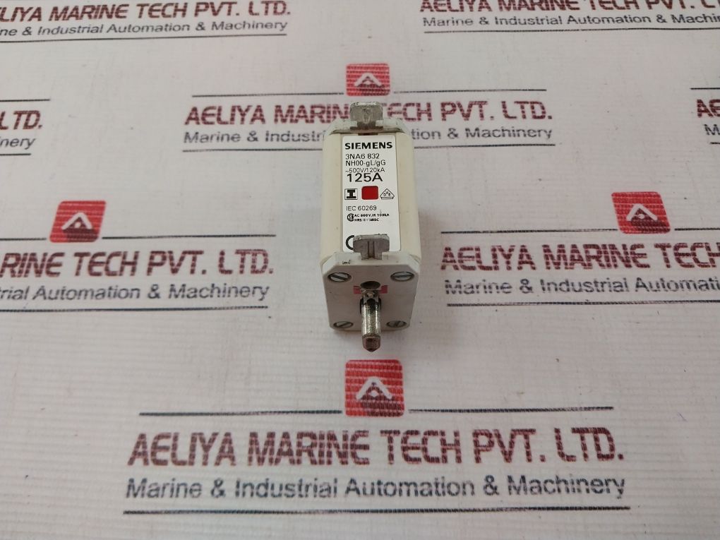 Siemens 3Na6 832 Fuse Links Nh00-gl/Gg 125A 500V Ac 120Ka