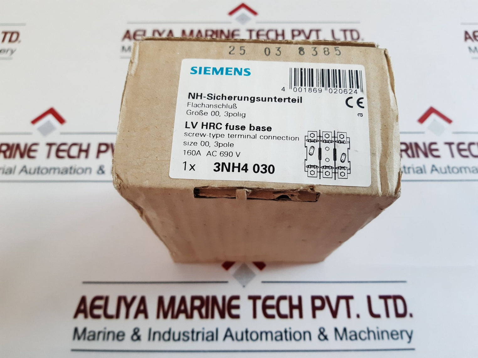 Siemens 3Nh4 030 Fuse Base Block 160A600V
