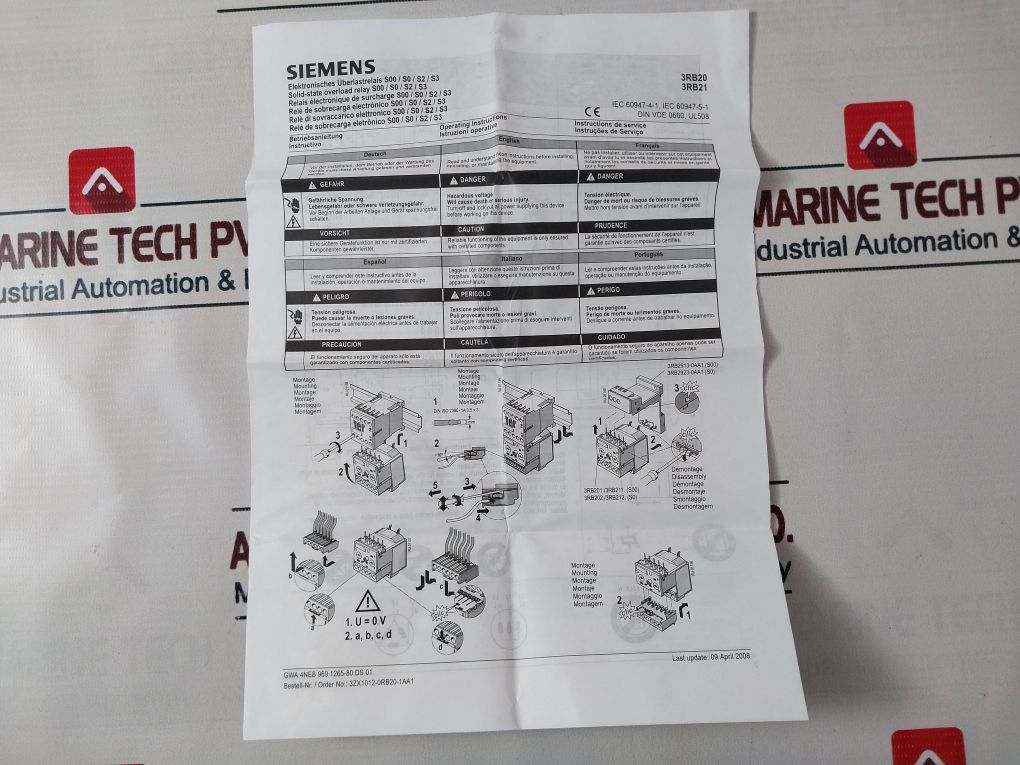 Siemens 3Rb2046-1Ew1 Solid-state Overload Relay 25-100A