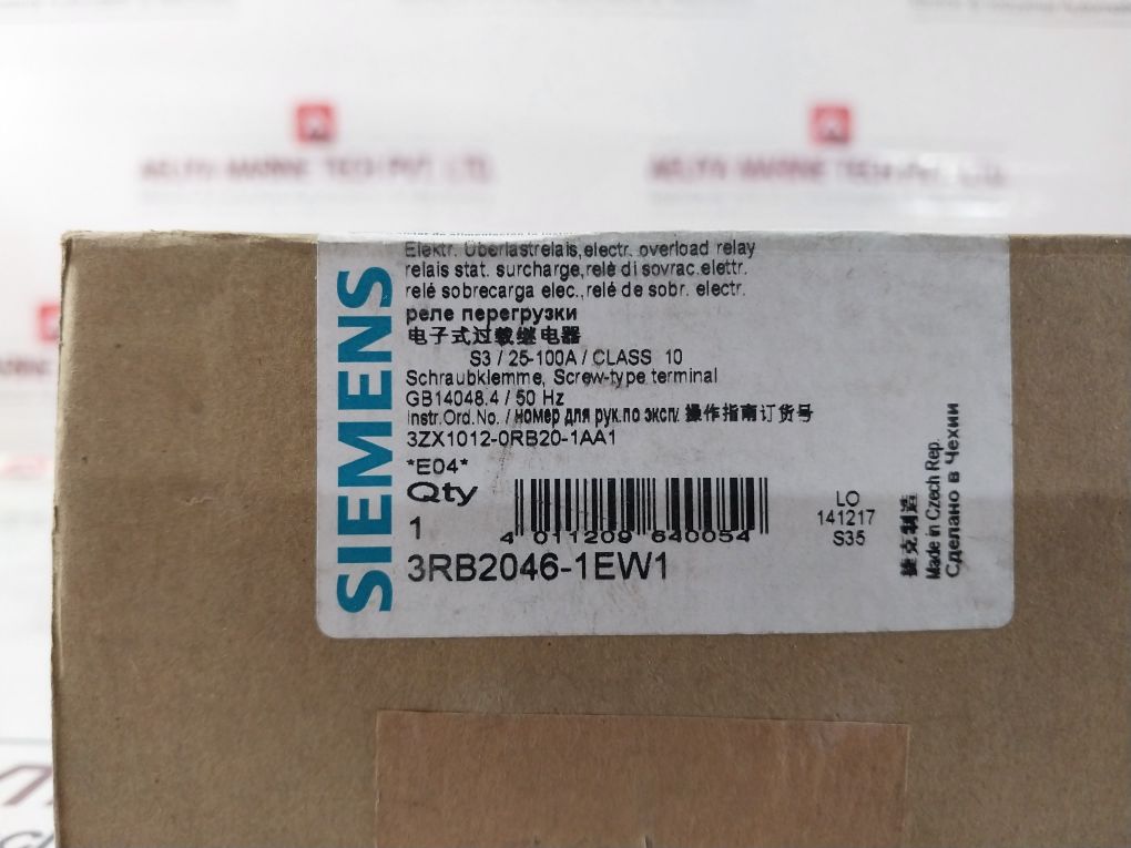 Siemens 3Rb2046-1Ew1 Solid-state Overload Relay 25-100A