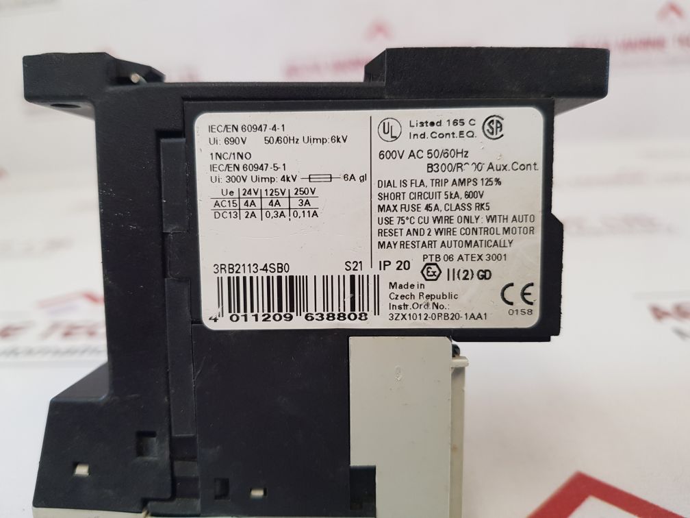Siemens 3Rb2113-4Sb0 Overload Relay