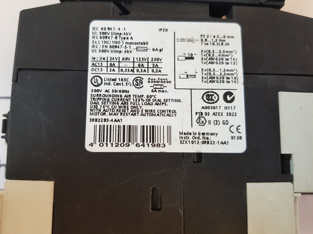 Siemens 3Rb2283-4Aa1 Evaluation Unit