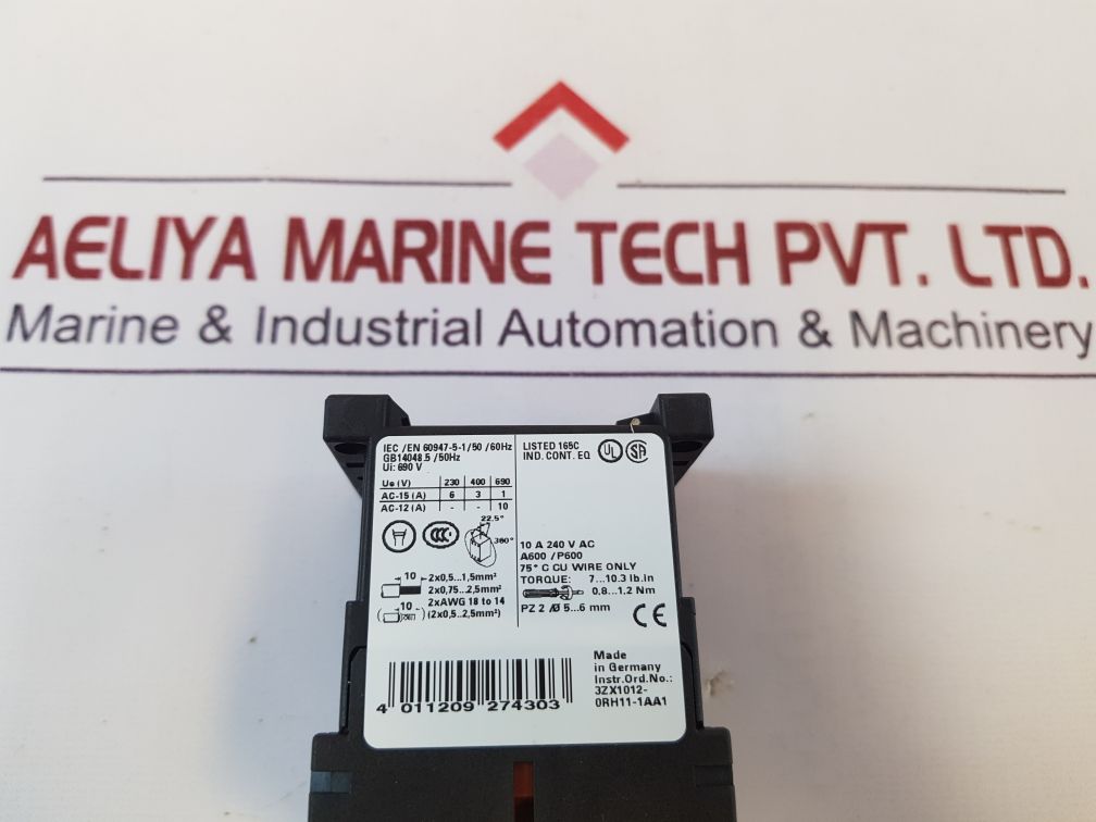 Siemens 3Rh1122-1Bb40 Contactor 