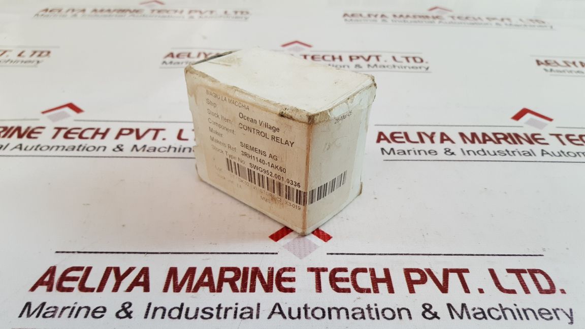 Siemens 3Rh1140-1Ak60 Control Relay 10A 600Vac