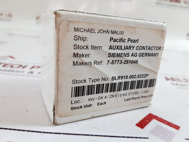 Siemens 3rh1140-1ap00 auxiliary contactor 230v 50/60hz