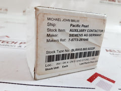 Siemens 3rh1140-1ap00 auxiliary contactor 230v 50/60hz