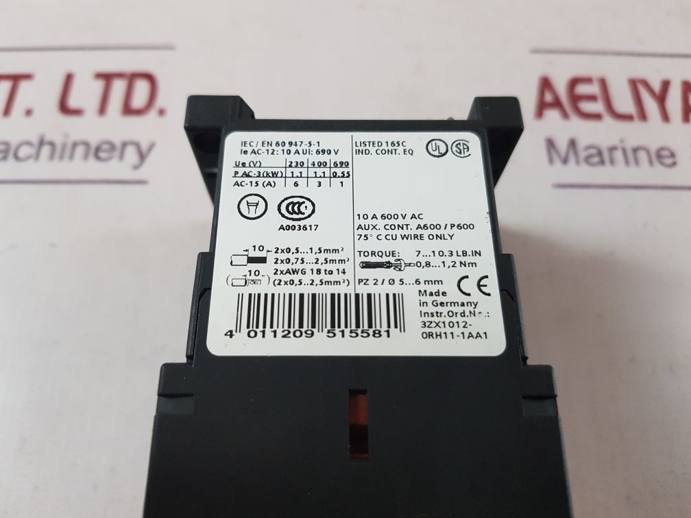 Siemens 3Rh1244-1Bb40 Contactor
