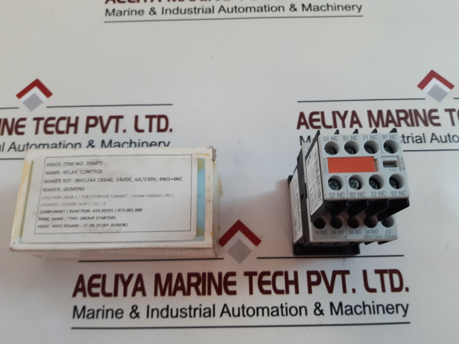 Siemens 3Rh1244-1Bb40+3Rh1911-1Ga04-3Aa1 Control Relay
