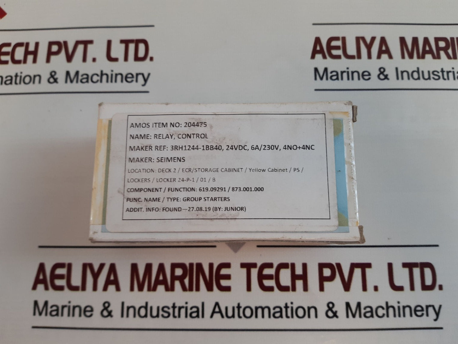 Siemens 3Rh1244-1Bb40+3Rh1911-1Ga04-3Aa1 Control Relay
