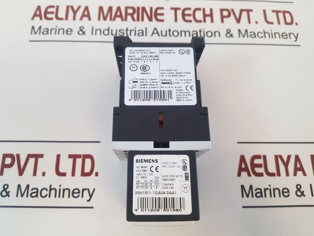 Siemens 3Rh1244-1Bb40+3Rh1911-1Ga04-3Aa1 Control Relay

