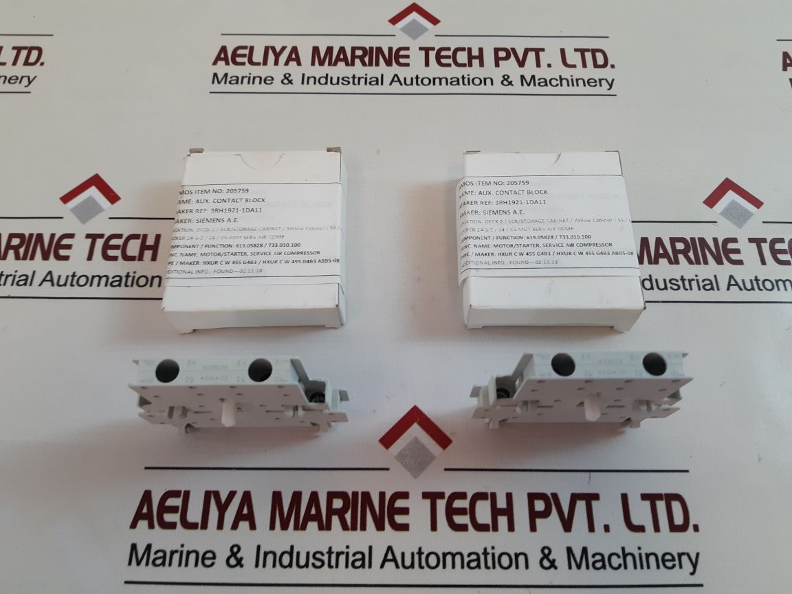 Siemens 3Rh1921-1Da11 Auxiliary Switch Block