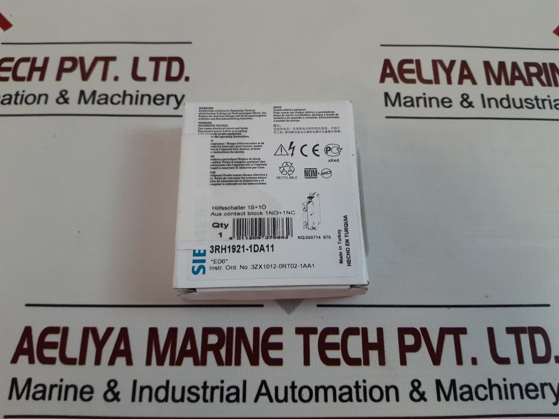 Siemens 3Rh1921-1Da11 Auxiliary Switch Block