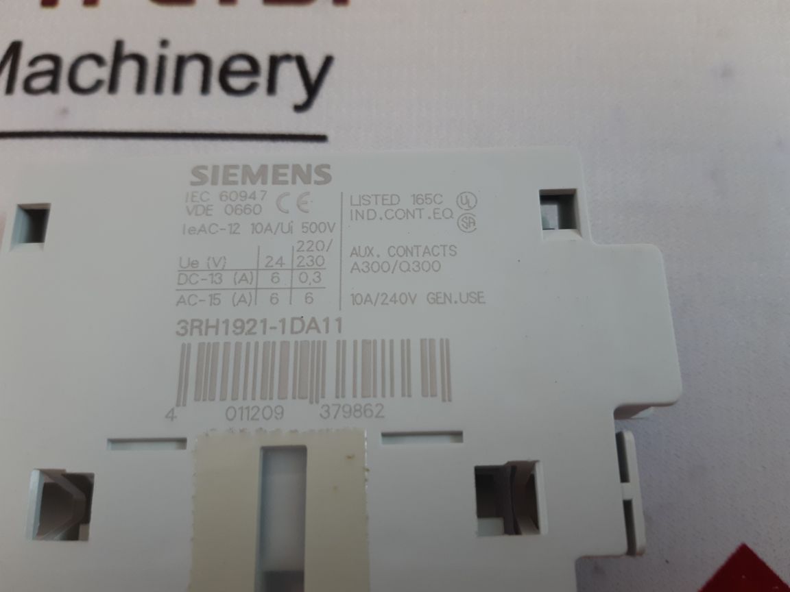 Siemens 3Rh1921-1Da11 Auxiliary Switch Block