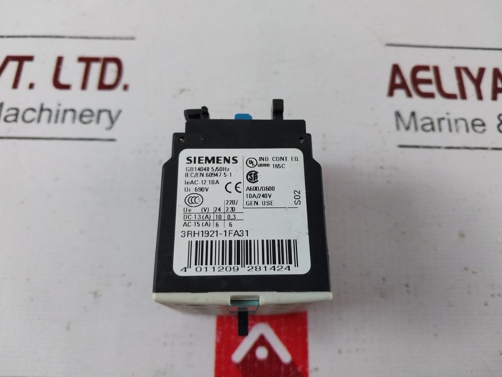 Siemens 3Rh1921-1Fa31 Auxiliary Contact