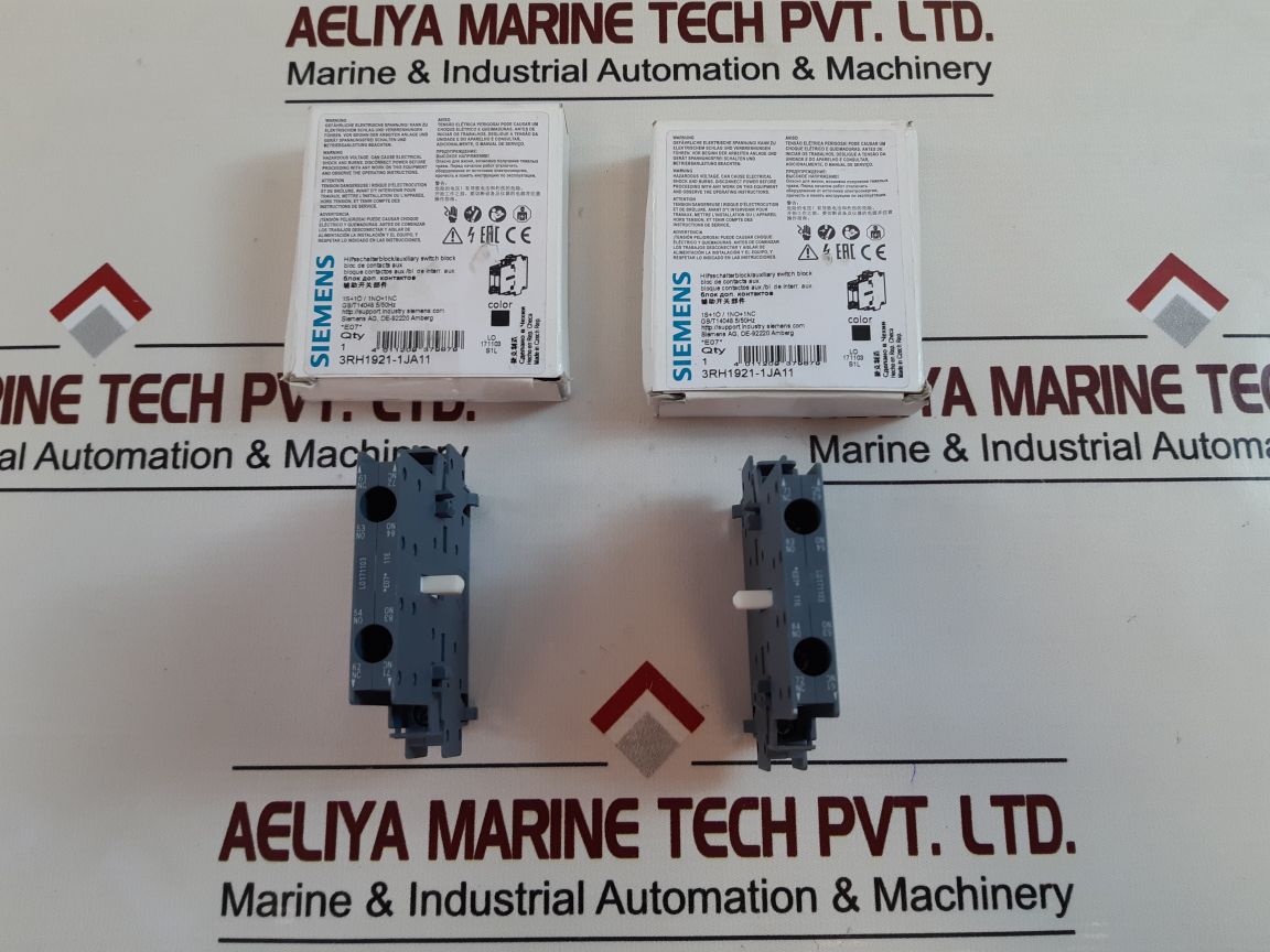 Siemens 3Rh1921-1Ja11 Auxiliary Switch Block
