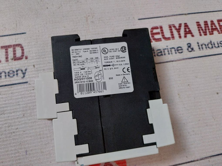 Siemens 3Rn1010-1Cb00 Thermistor Motor Protection Relay