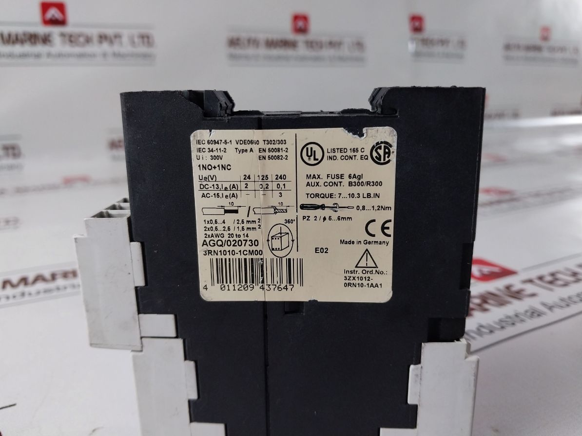 Siemens 3Rn1010-1Cm00 Motor Protection Relay