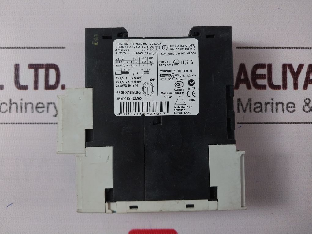 Siemens Sirius 3Rn1010-1Cm00 Thermistor Motor Protection Relay