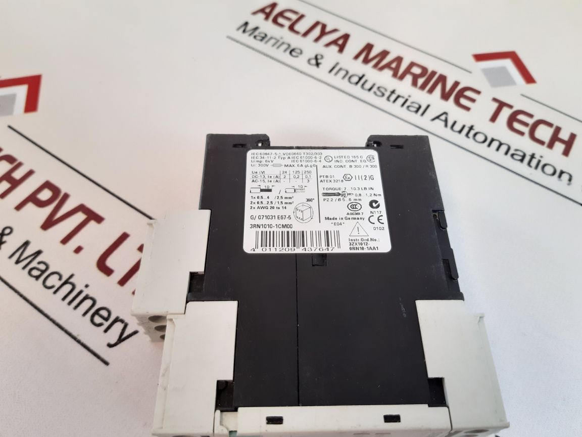 Siemens 3Rn1010-1Cm00 Motor Protection Relay
