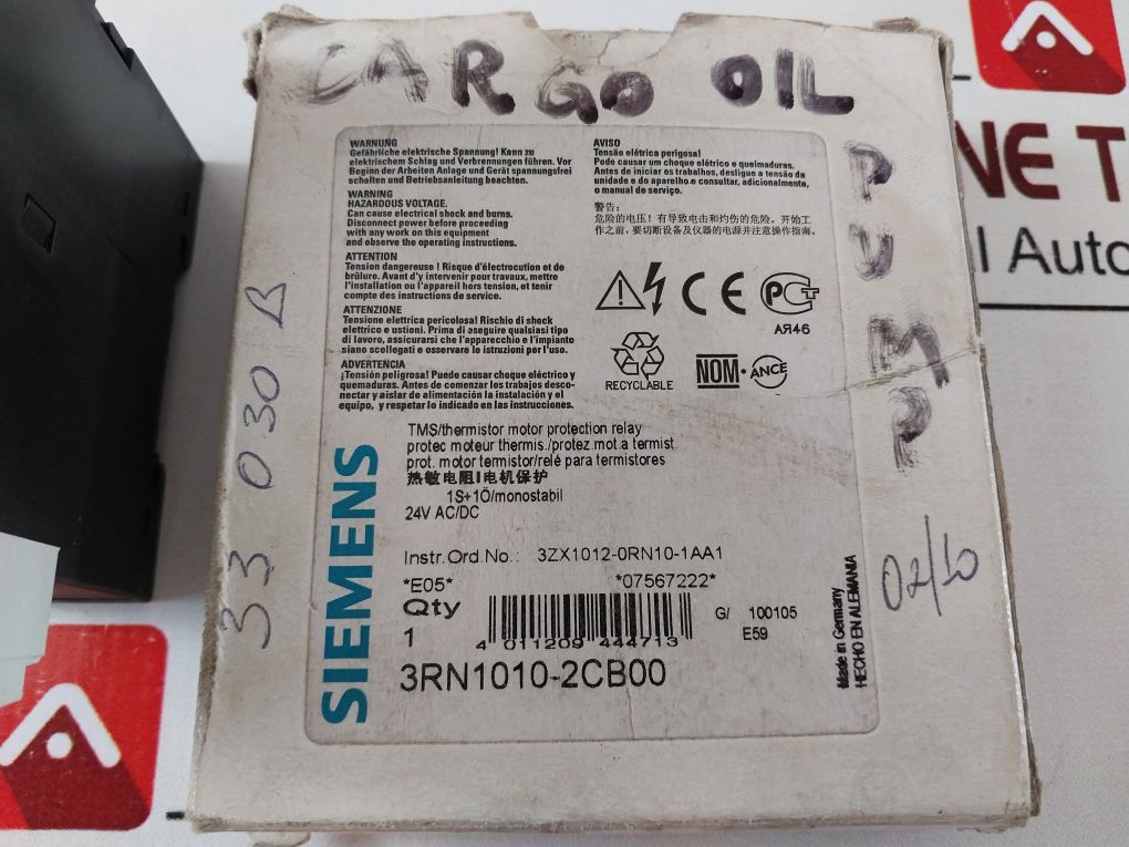Siemens 3Rn1010-2Cb00 Thermistor Motor Protection Relay