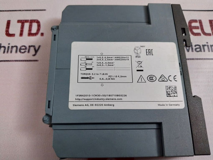 Siemens 3Rn2010-1Cw30 Thermistor Motor Protection Relay Gb/T 14048.5/ 50Hz