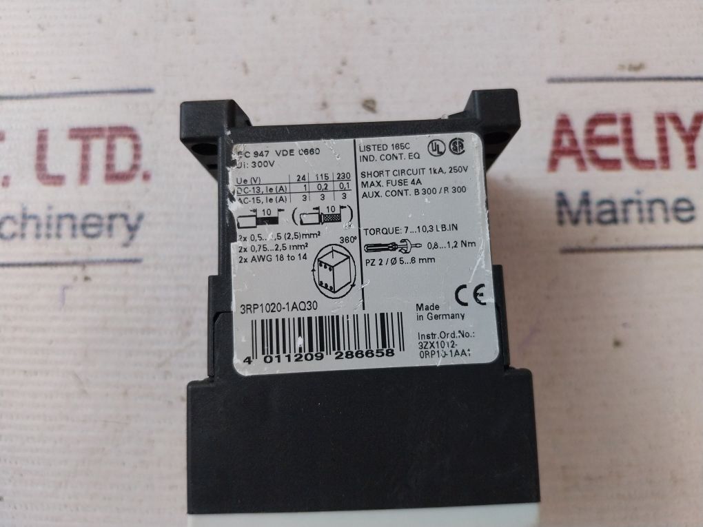 Siemens 3Rp1020-1Aq30 Time Relay