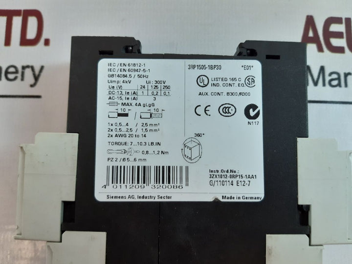 Siemens Sirius 3Rp1505-1Bp30 Time Delay Relay