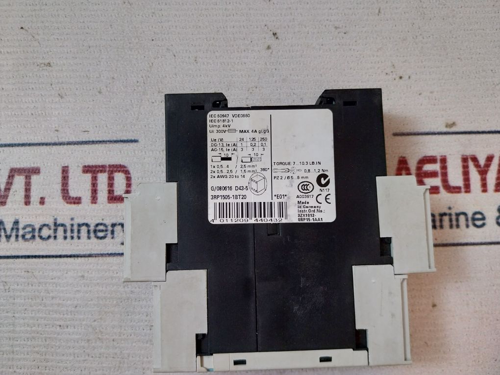 Siemens 3Rp1505-1Bt20 Electronic Time Relay