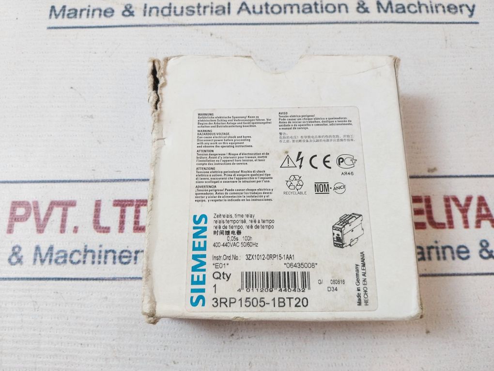 Siemens 3Rp1505-1Bt20 Electronic Time Relay