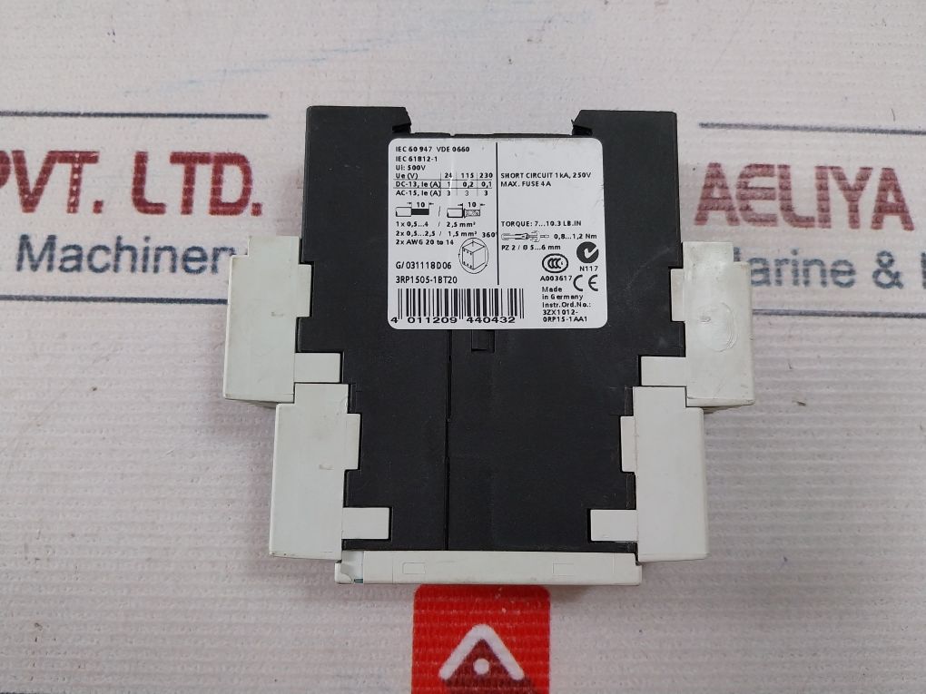 Siemens 3Rp1505-1Bt20 Multi Function Timer Relay 400-440 V Ac