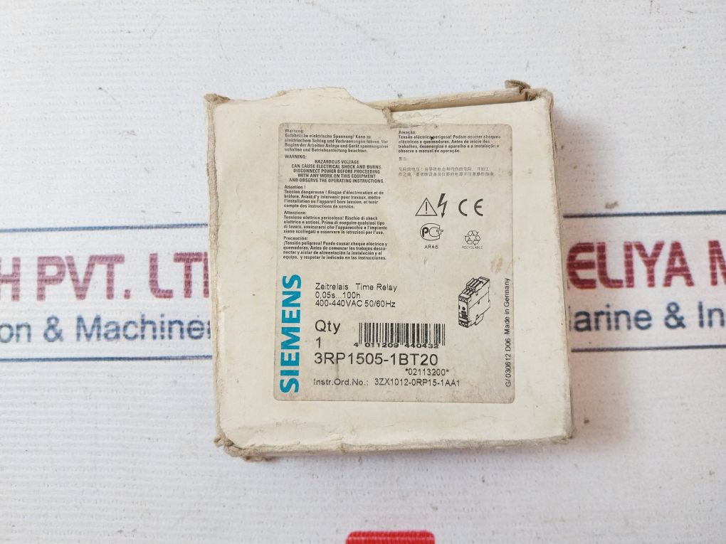 Siemens 3Rp1505-1Bt20 Time Relay