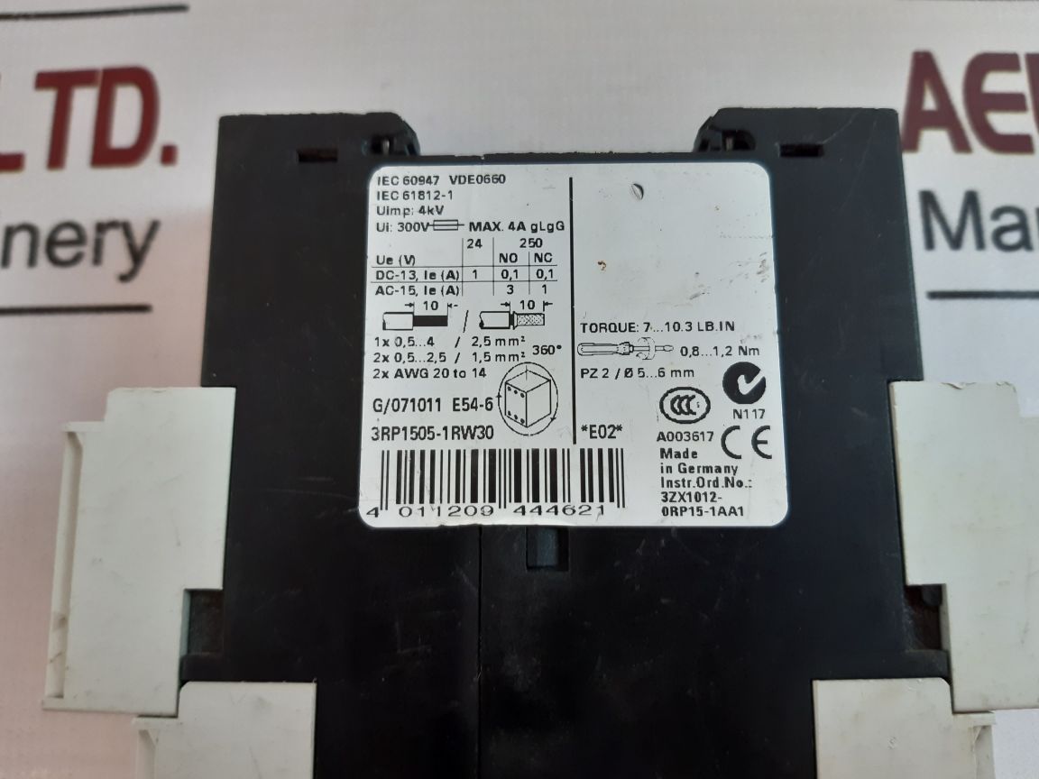 Siemens Sirius 3Rp1505-1Rw30 Time Relay