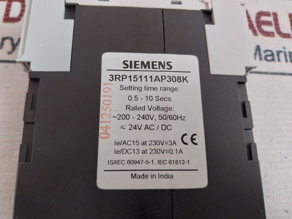 Siemens 3Rp1511-1Ap30 Timing Relay 24V Ac/Dc
