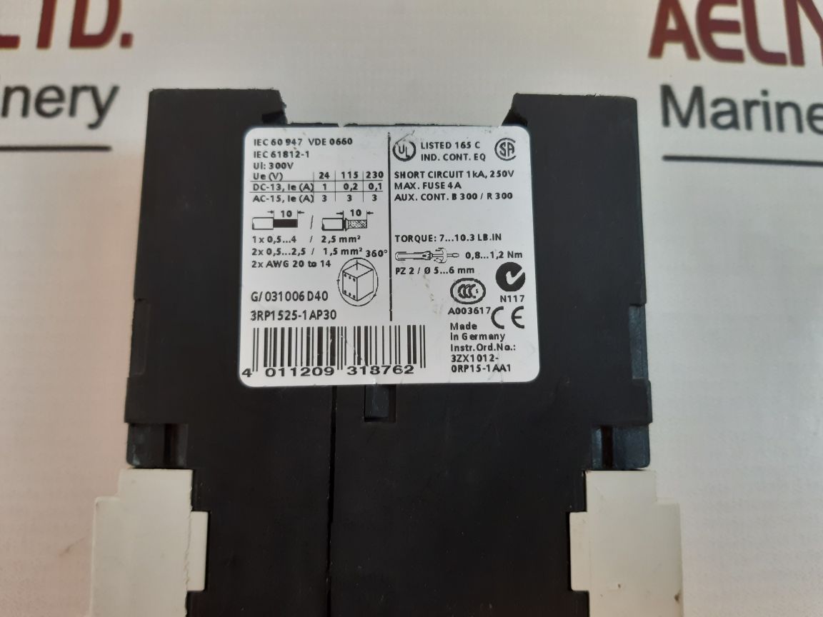 Siemens Simirel 3Rp1525-1Ap30 Time Relay