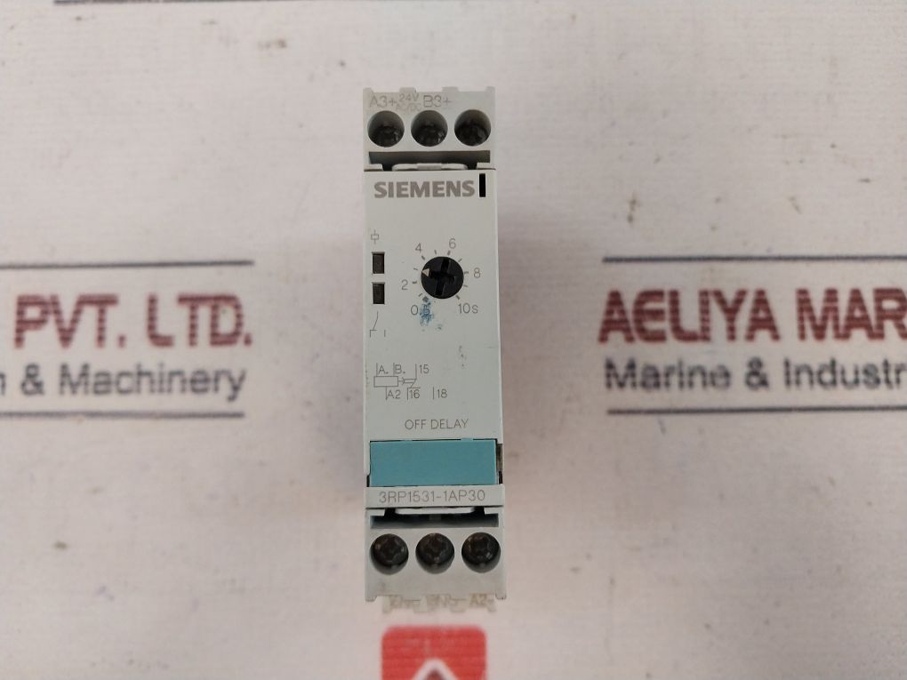 Siemens 3Rp1531-1Ap30 Off Delay Time Relay 0.5-10 Secs