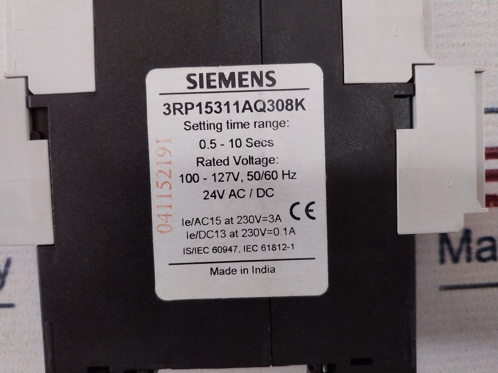 Siemens 3Rp1531-1Aq30 Electronic Timer 24V Ac/Dc