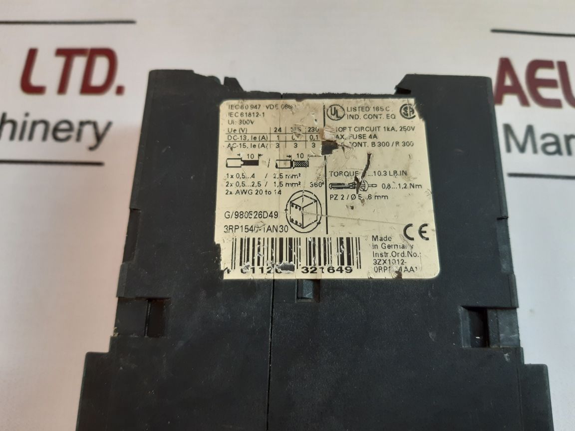 Siemens Sirius 3R 3Rp1540-1An30 Time Relay