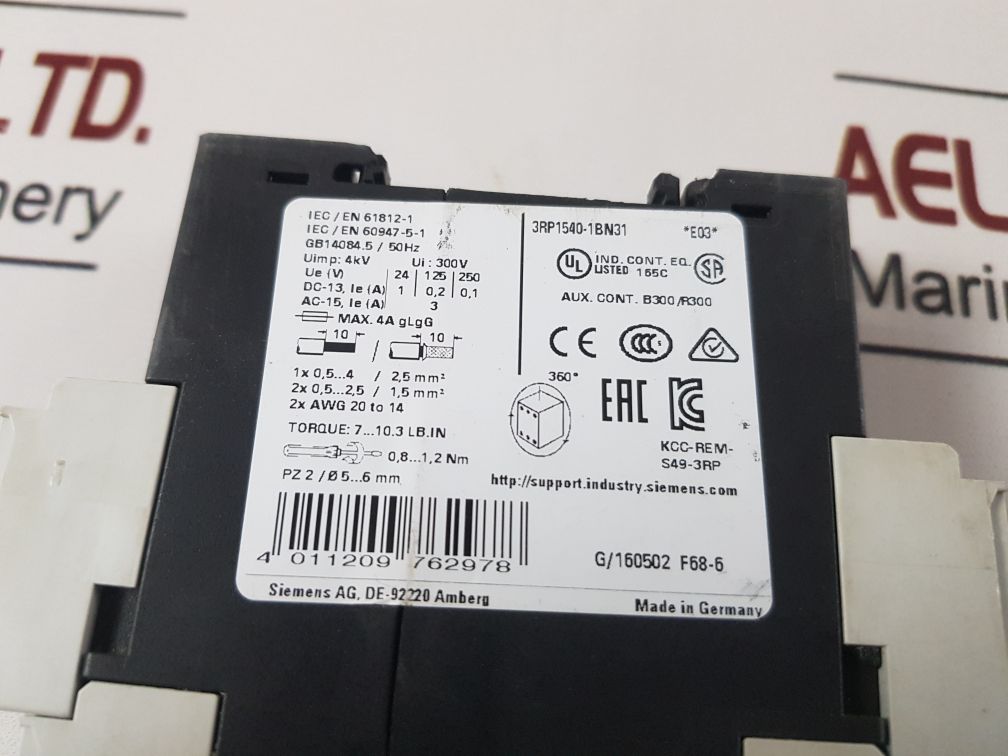 Siemens 3Rp1540-1Bn31 Time Relay