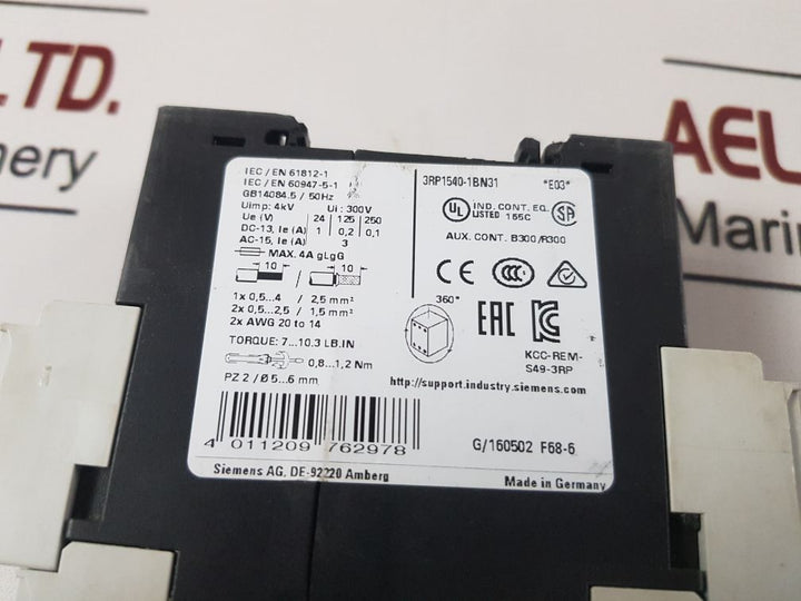 Siemens 3Rp1540-1Bn31 Time Relay