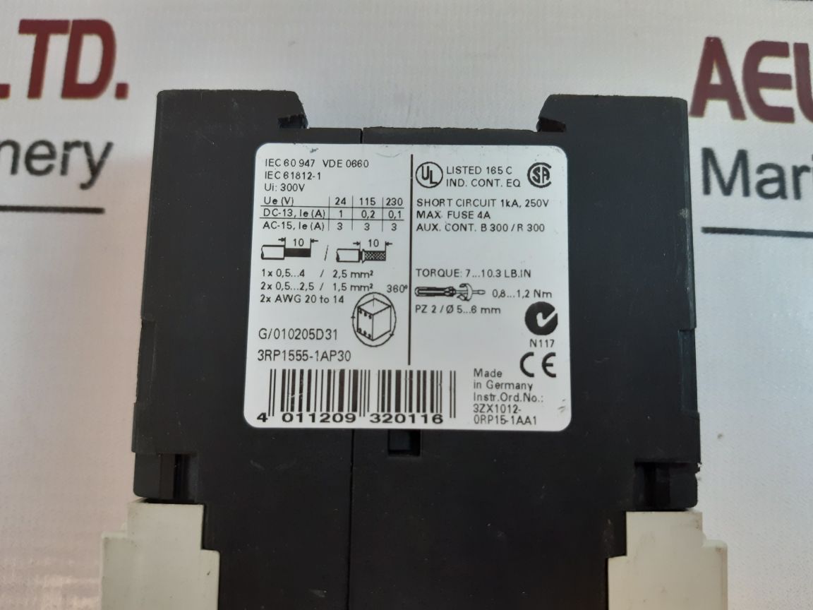 Siemens Sirius 3R 3Rp1555-1Ap30 Time Delay Relay